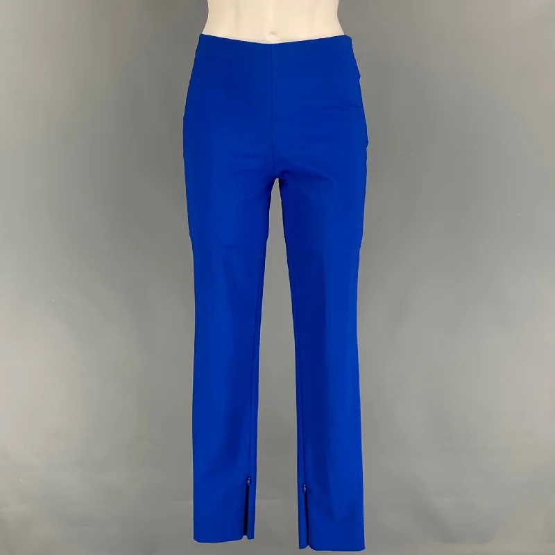 LA PERLA Size 2 Cobalt Virgin Wool Narrow Leg Dress Pants Trousers Essential Wardrobe