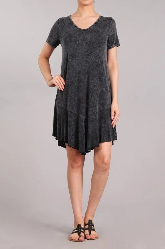 Chatoyant Mineral Wash Dress Black