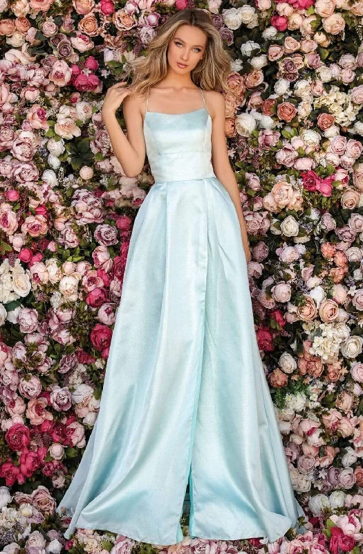 Clarisse - 8105 Scoop Neck A-line Gown
