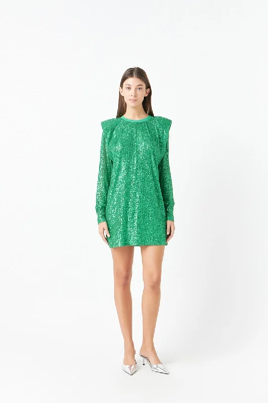 Green Sequin Gracie Dress