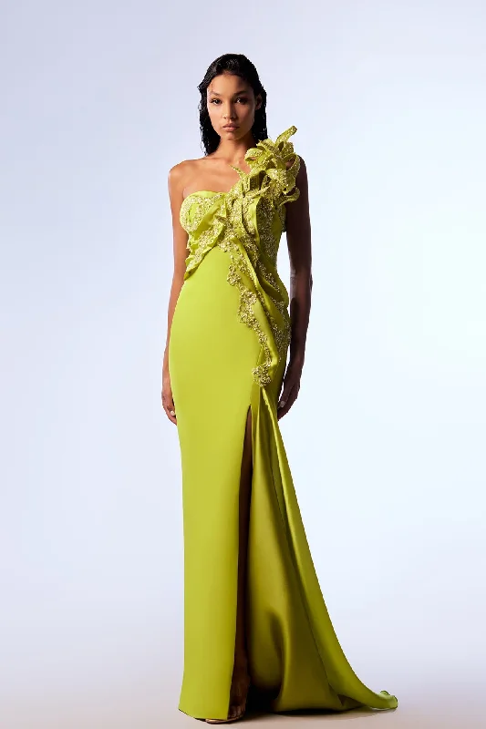 Intricate embroidery and organza dress