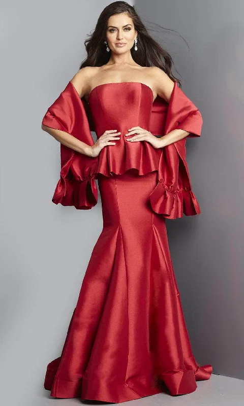 Jovani 22584 - Strapless Trumpet Evening Gown