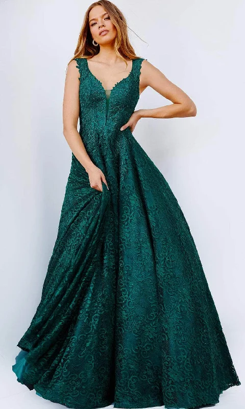 JVN by Jovani JVN09555 - Wide Strap Embroidered Ballgown