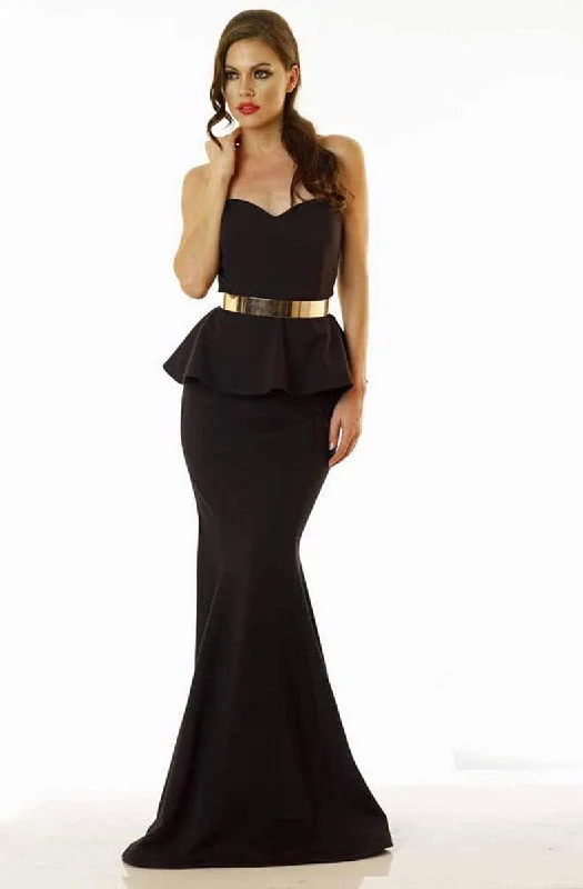 Nicole Bakti - 6671 Strapless Sweetheart Mermaid Gown with Metal Belt