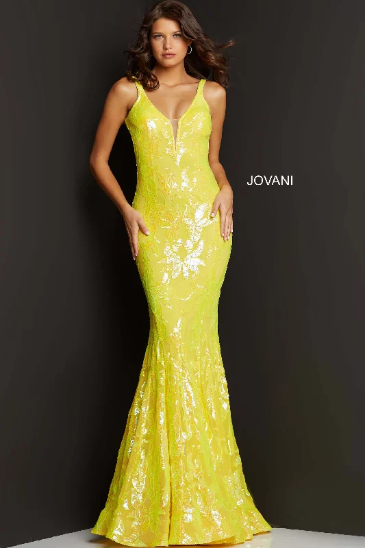 Plunging Neckline Fitted Prom Dress By Jovani -3263