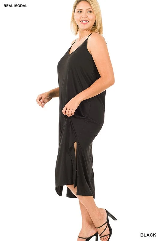 Plus Size V-Neck Cami Dress