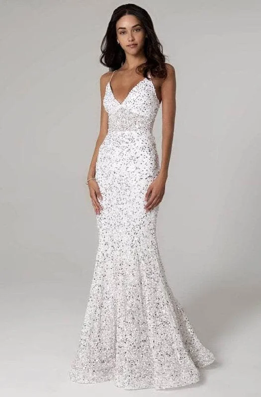 SCALA - V-Neck Trumpet Prom Dress 60080