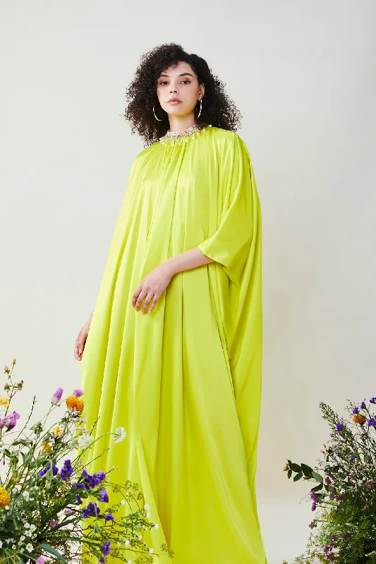 Soft satin Kaftan dress