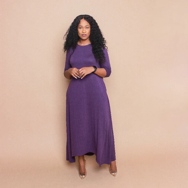 The Essential Dress-Dark Purple
