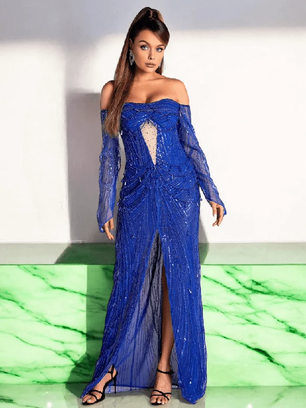 Vivo Pearl Sequin Mesh Dress